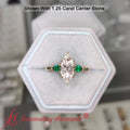 Thumbnail 5 - pear-diamond-cathedral-marquise-cut-engagement-ring-with-emerald-in-yellow-gold-fdenr9210mq