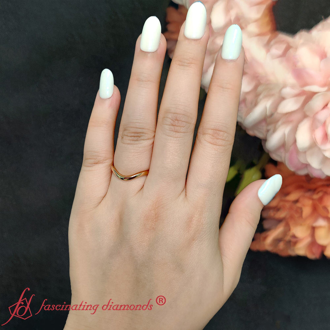 Plain Curved Wedding Band