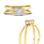 Load image into Gallery viewer, Princess-cut-split-shank-single-stone-ring-in-yellow-gold-fdenr1008prrangle3-nl-yg