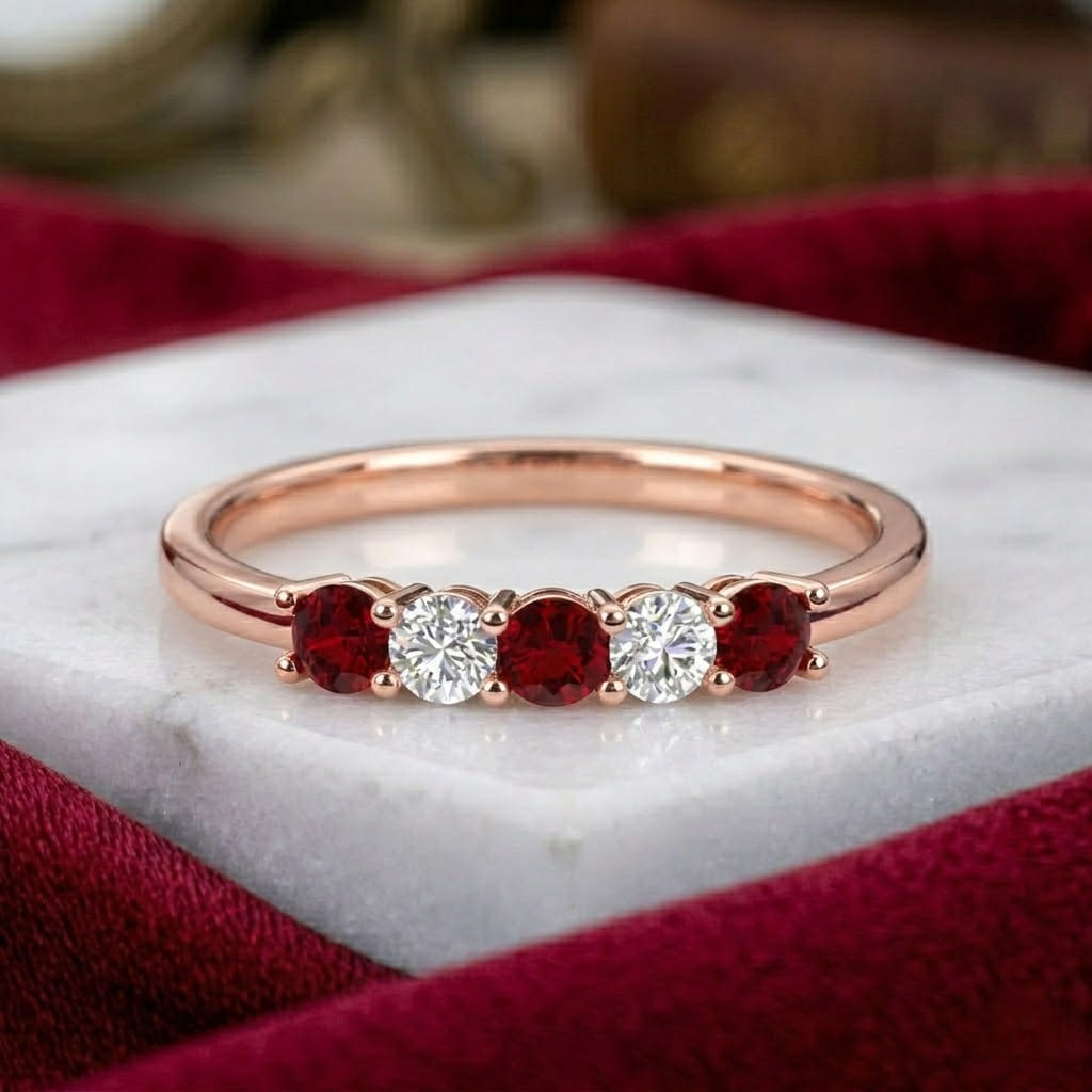 Prong Set Ruby Band