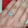 Load image into Gallery viewer, Radiant-Cut-Halo-Cluster-Accent-Lab-Diamond-Engagement-Ring-In-14K-White-Gold-FD10512R-4