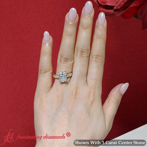 Antique Inspired Filigree Radiant Diamond Ring