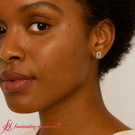 Load image into Gallery viewer, Radiant Diamond Basket Stud Earring
