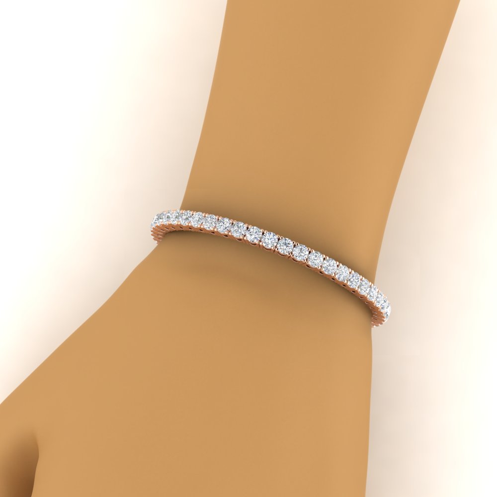 Real-Diamond-Tennis-Bracelet-9-Carat-In-Rose-Gold-FDBRC8635ROHAND-9.00-CT-NL-RG