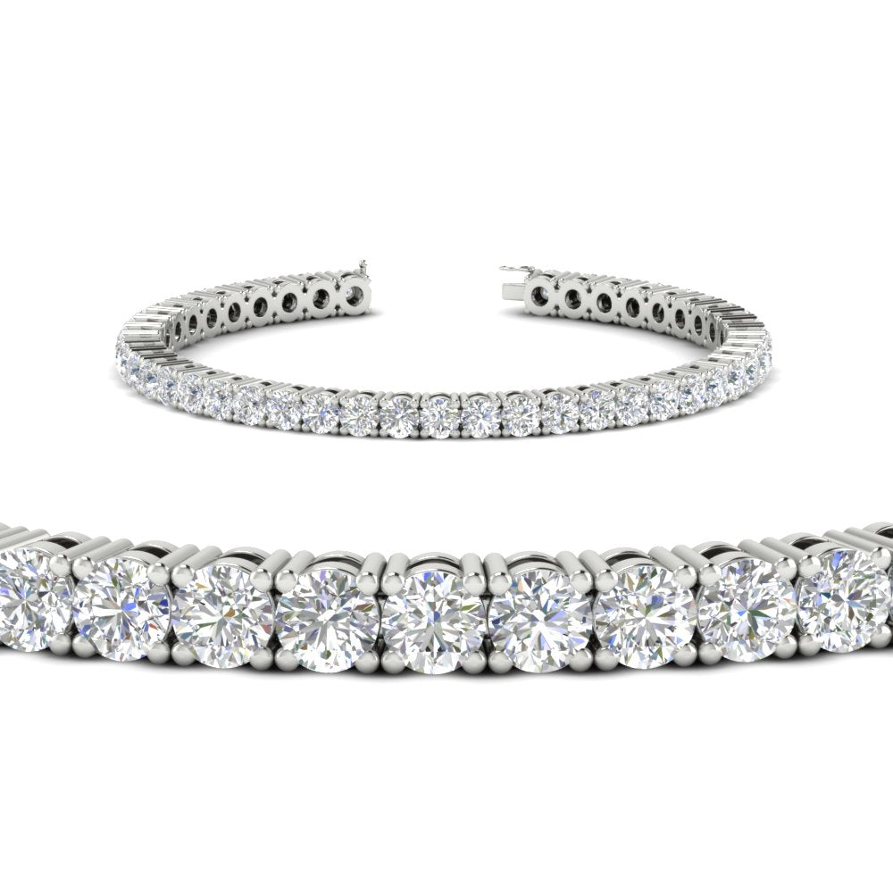 Real-Diamond-Tennis-Bracelet-9-Carat-In-White-Gold-FDBRC8635ROANGLE2-9.00-CT-NL-WG
