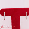 Load image into Gallery viewer, Rectangle-diamond-hoop-earring-in-rose-gold-FDEAR11488-5
