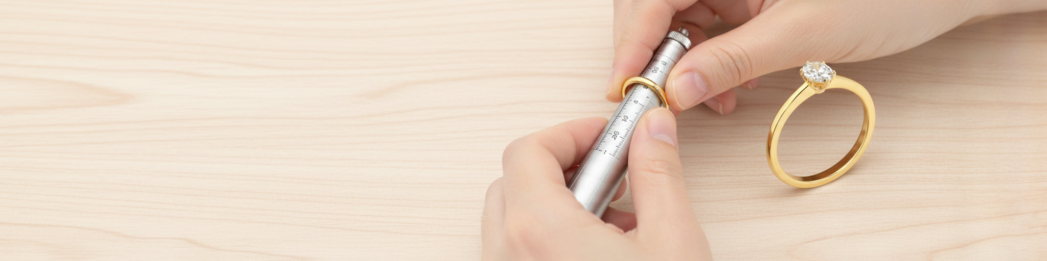 Ring size chart banner