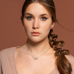 Load image into Gallery viewer, Evil-Eye-diamond-stacking-necklace-in-FDPD11077-NL-WG
