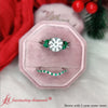 Load image into Gallery viewer, round-cut-twisted-diamond-bridal-set-with-emerald-in-14K-white-gold-FD8300ROGEMGR-NL-WG.jpg