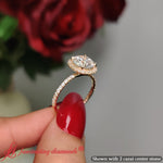 Load image into Gallery viewer, Round-cut-lab-diamond-halo-petite-engagement-ring-in-rose-gold-fd8523ror-5