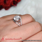 Load image into Gallery viewer, Round-cut-swirl-diamond-split-shank-engagement-ring-for-women-in-14k-white-gold-fd8027ro-6