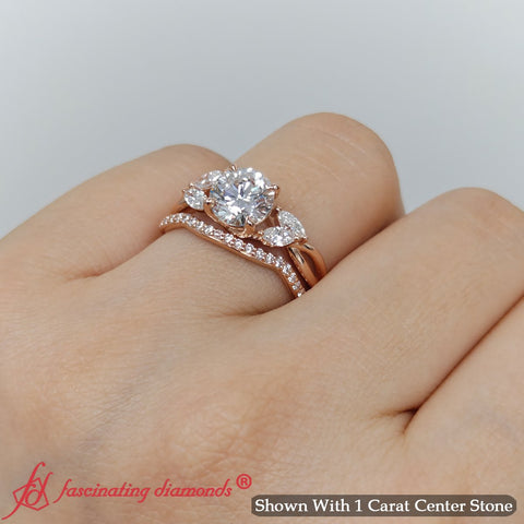 Round-cut-twisted-diamond-bridal-set-in-14K-rose-gold-FD8300RO-5