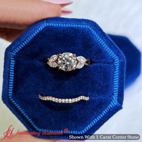 Round-cut-twisted-diamond-bridal-set-in-14K-rose-gold-FD8300RO-7