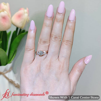Round-cut-twisted-petal-diamond-engagement-ring-in-14K-rose-gold-FD8300ROR-2