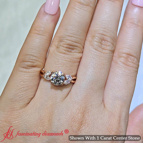 Round-cut-twisted-petal-diamond-engagement-ring-in-14K-rose-gold-FD8300ROR-5