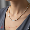 Load image into Gallery viewer, Round-diamond-tennis-choker-necklace-yellow-gold-fdnk11334-model-1000