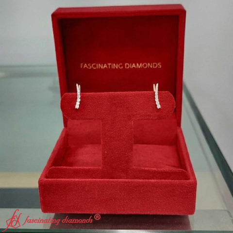 Round Graduated Diamond Ear Climber