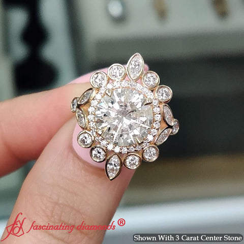 Round-halo-floral-diamond-engagement-ring-in-rose-gold-FD9822ROR-1