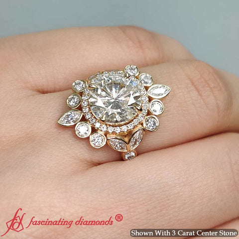 Round-halo-floral-diamond-engagement-ring-in-rose-gold-FD9822ROR-2