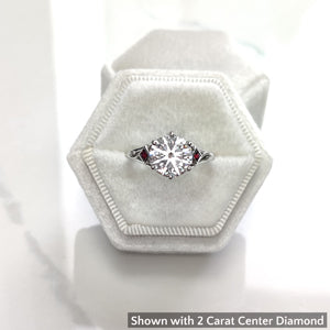 Beautiful Bezel Three Stone Engagement Ring