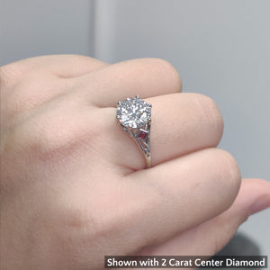Beautiful Bezel Three Stone Engagement Ring