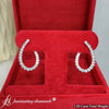 Load image into Gallery viewer, Scalloped Diamond Teardrop Front Back Hoop Earrings