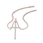 Load image into Gallery viewer, Simple-diamond-cross-pendant-in-rose-gold-FD-PD10797-NL-RG
