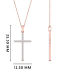 Load image into Gallery viewer, Simple-diamond-cross-pendant-in-rose-gold-FD-PD10797ANGLE2-NL-RG-HW
