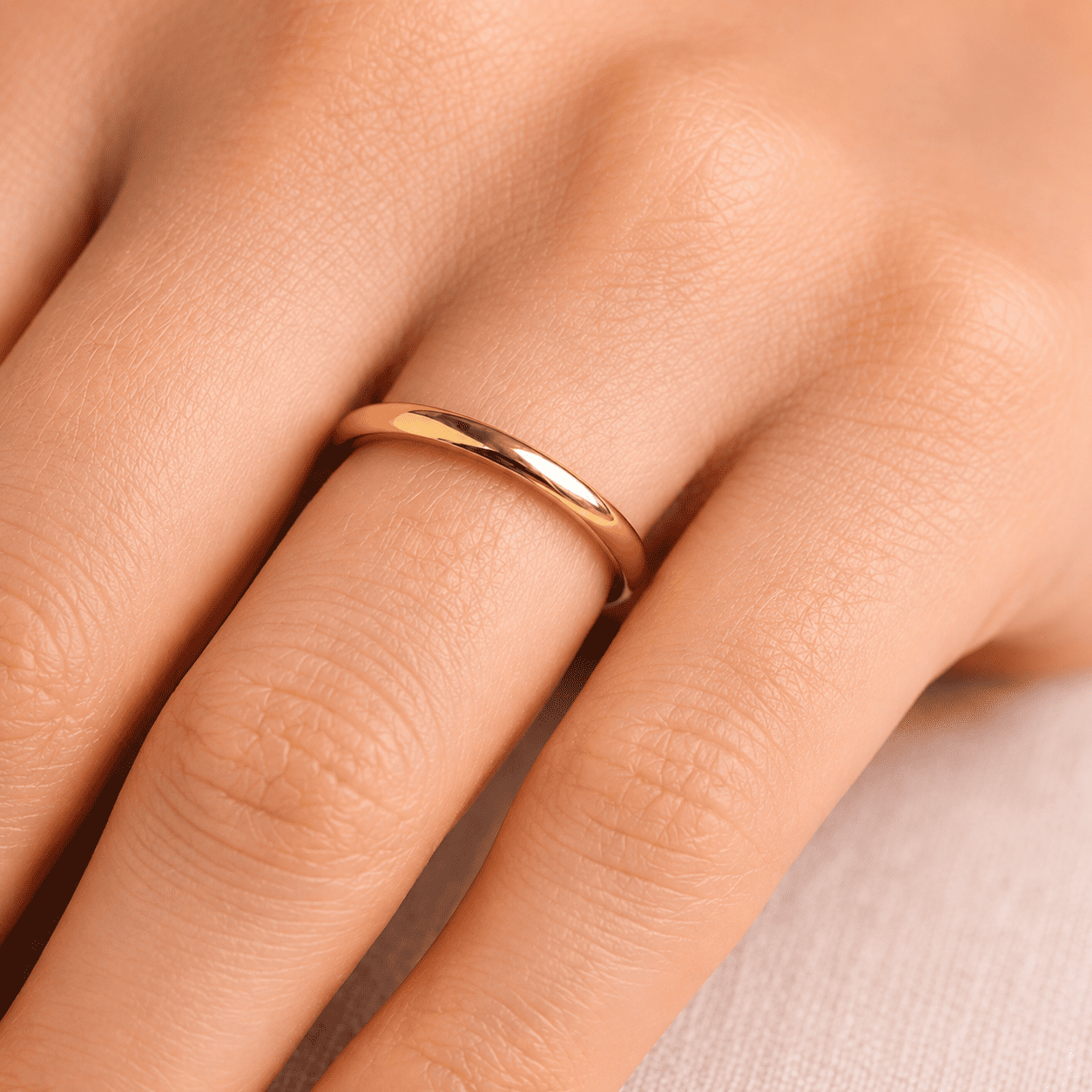 Slim gold stacking band