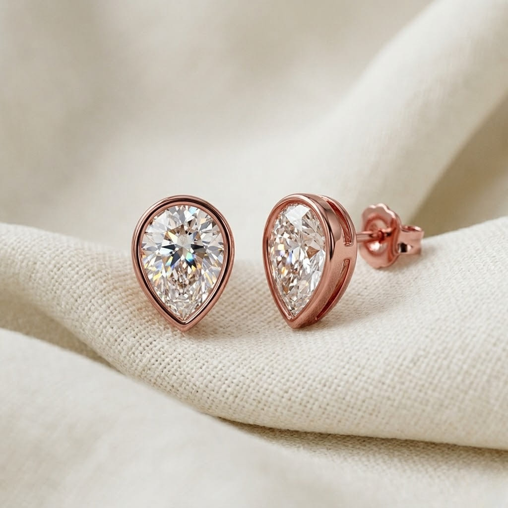Stud-Style Teardrop Earrings