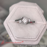 Load image into Gallery viewer, Swirl Bypass 3 Stone Ring
