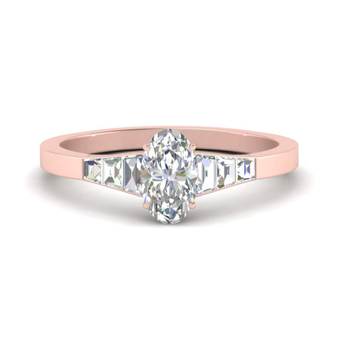 Tapered Trapezoid Oval Lab Diamond Ring for Women-in-FD10590OVRANGLE3-NL-RG