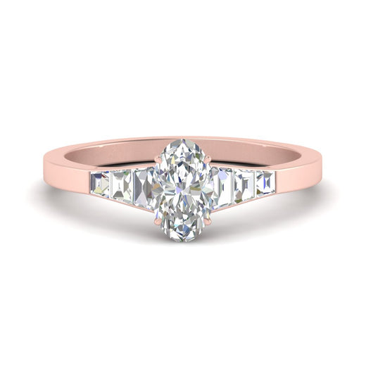 Tapered Trapezoid Oval Lab Diamond Ring for Women-in-FD10590OVRANGLE3-NL-RG