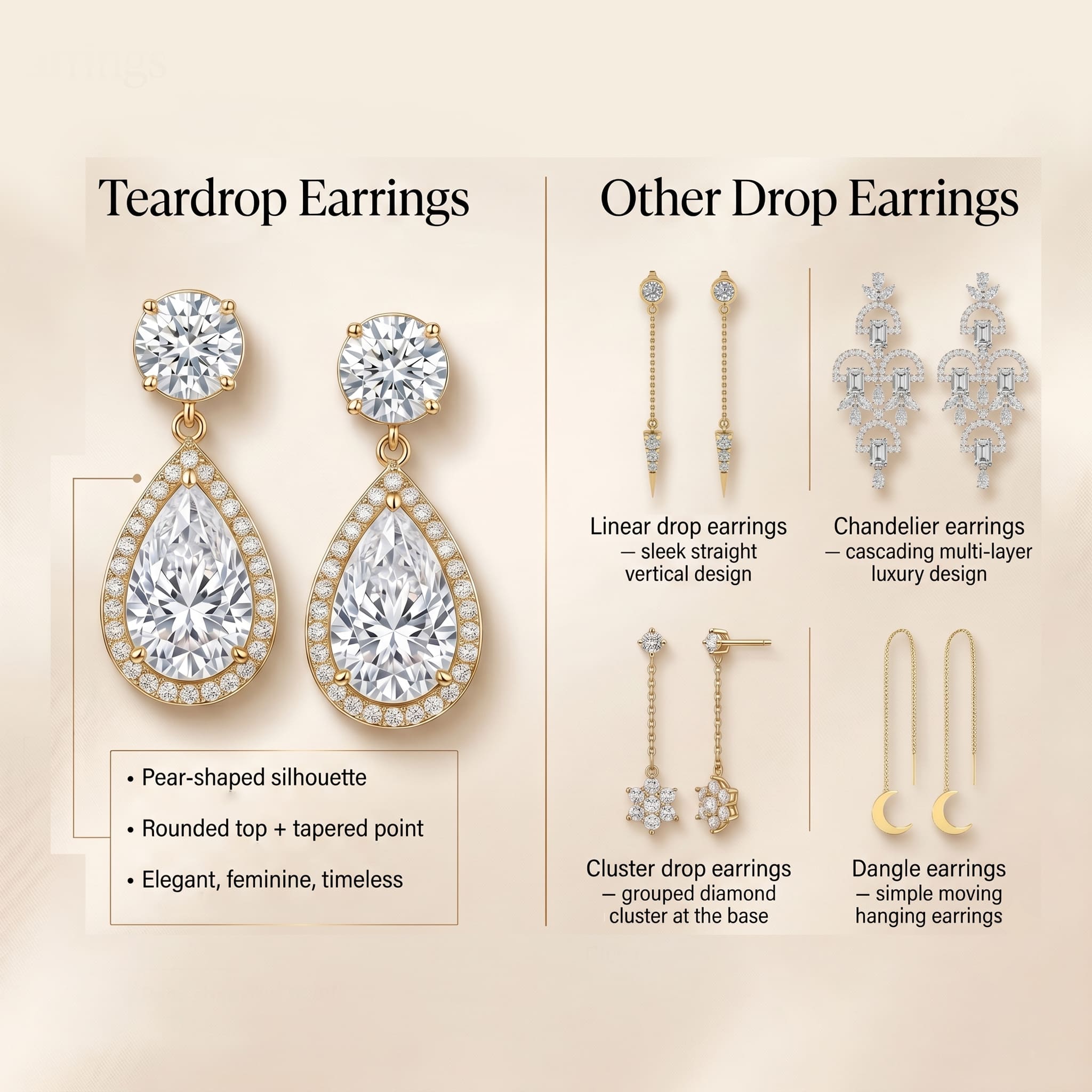Teardrop Earrings vs Drop Earrings: What's the Difference?