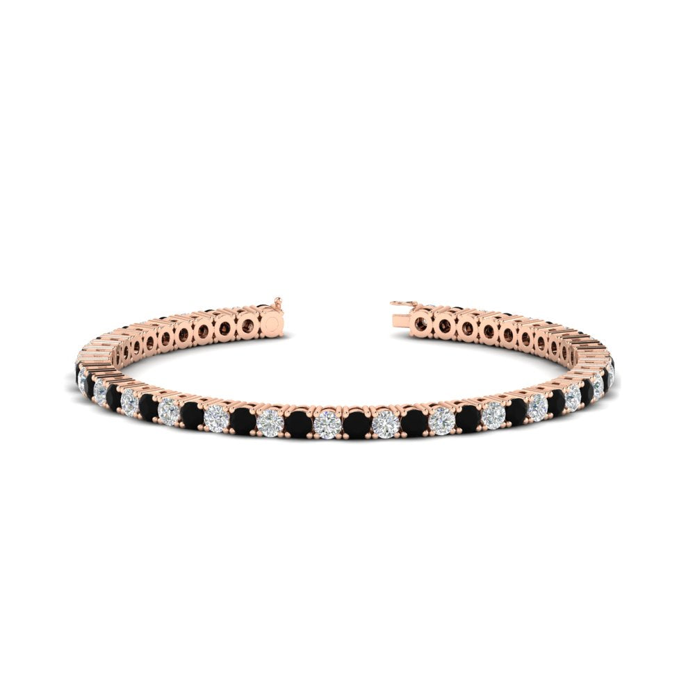 Tennis-Diamond-Bracelet-4-Carat-In-Rose-Gold-FDBRC8635ROGBLACK-4.00_20CT-NL-RG