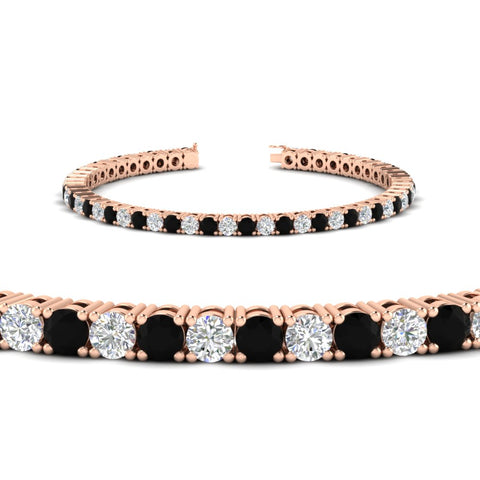 Tennis-Diamond-Bracelet-4-Carat-In-Rose-Gold-FDBRC8635ROGBLACKANGLE2-4.00_20CT-NL-RG