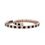 Load image into Gallery viewer, Tennis-Diamond-Bracelet-4-Carat-In-Rose-Gold-FDBRC8635ROGBLACKANGLE4-4.00_20CT-NL-RG
