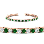 Load image into Gallery viewer, Tennis-Diamond-Bracelet-4-Carat-In-Rose-Gold-FDBRC8635ROGEMGRANGLE2-4.00_CT-NL-RG
