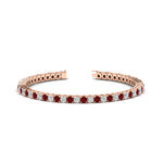 Load image into Gallery viewer, Tennis-Diamond-Bracelet-4-Carat-In-Rose-Gold-FDBRC8635ROGRUDR-4.00_20CT-NL-RG
