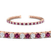 Load image into Gallery viewer, Tennis-Diamond-Bracelet-4-Carat-In-Rose-Gold-FDBRC8635ROGSADRPIANGLE2-4.00_20CT-NL-RG