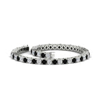 Load image into Gallery viewer, Tennis-Diamond-Bracelet-4-Carat-In-White-Gold-FDBRC8635ROGBLACKANGLE4-4.00_CT-NL-WG
