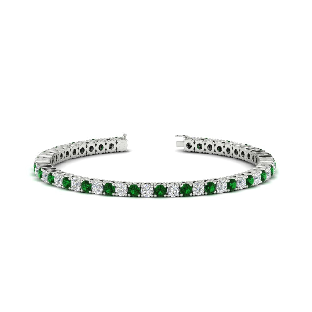 Tennis-Diamond-Bracelet-4-Carat-In-White-Gold-FDBRC8635ROGEMGR-4.00_CT-NL-WG