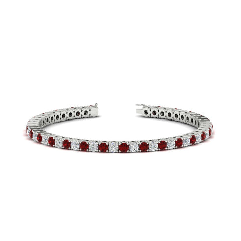 Tennis-Diamond-Bracelet-4-Carat-In-White-Gold-FDBRC8635ROGRUDR-4.00_CT-NL-WG