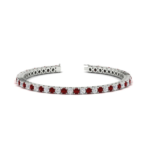 Tennis-Diamond-Bracelet-4-Carat-In-White-Gold-FDBRC8635ROGRUDR-4.00_CT-NL-WG