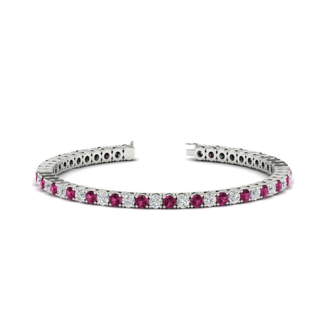 Tennis-Diamond-Bracelet-4-Carat-In-White-Gold-FDBRC8635ROGSADRPI-4.00_CT-NL-WG