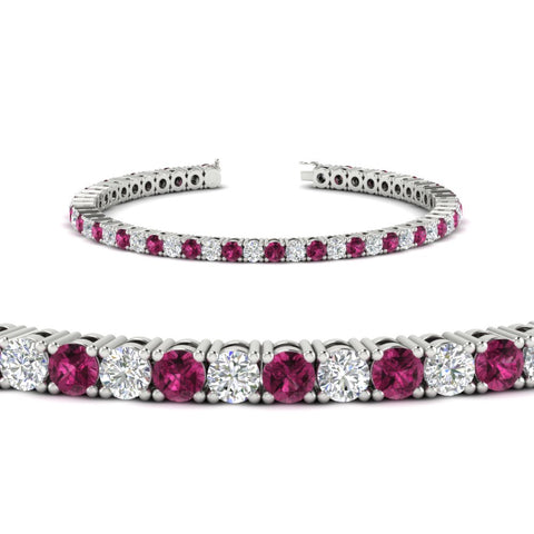 Tennis-Diamond-Bracelet-4-Carat-In-White-Gold-FDBRC8635ROGSADRPIANGLE2-4.00_CT-NL-WG