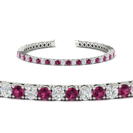 Tennis-Diamond-Bracelet-4-Carat-In-White-Gold-FDBRC8635ROGSADRPIANGLE2-4.00_CT-NL-WG