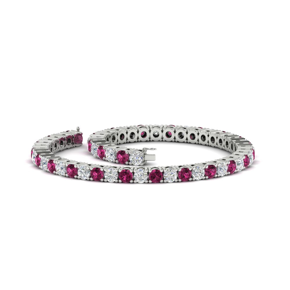 Tennis-Diamond-Bracelet-4-Carat-In-White-Gold-FDBRC8635ROGSADRPIANGLE4-4.00_CT-NL-WG