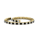 Load image into Gallery viewer, Tennis-Diamond-Bracelet-4-Carat-In-Yellow-Gold-FDBRC8635ROGBLACKANGLE4-4.00_CT-NL-YG
