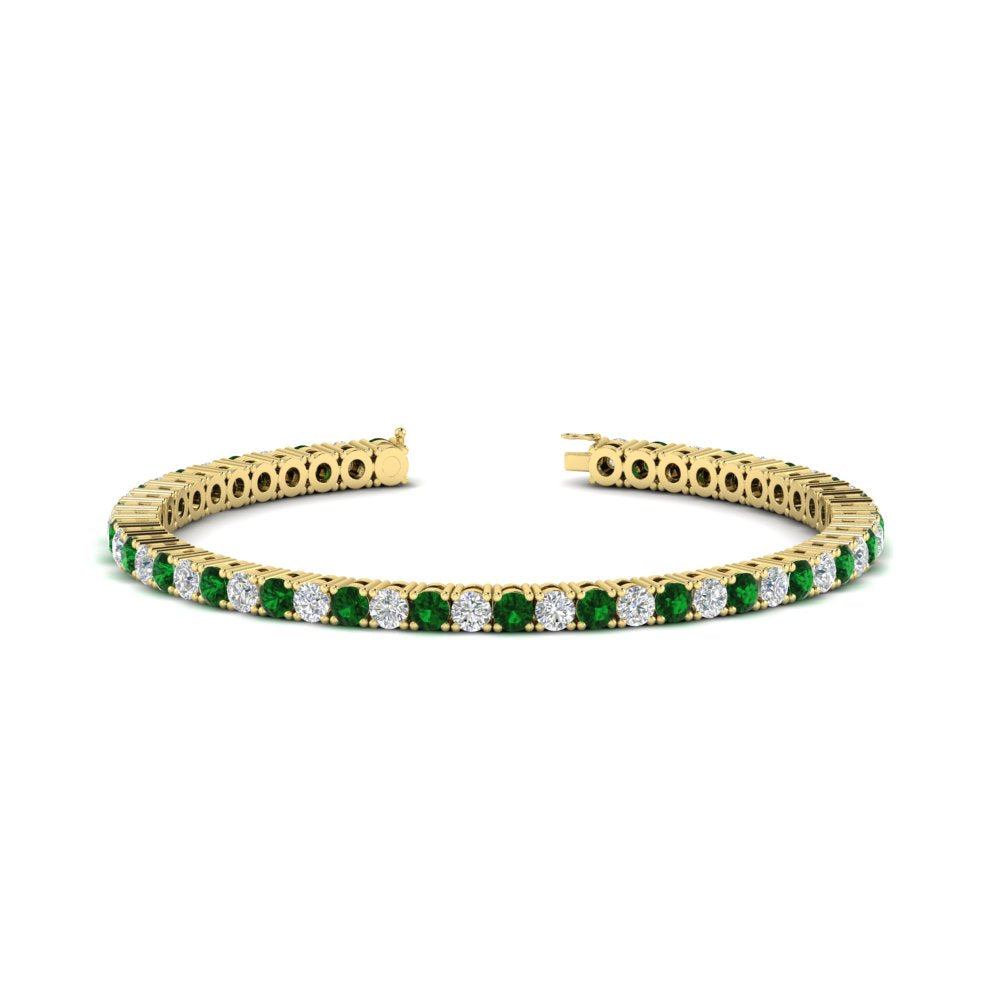 Tennis-Diamond-Bracelet-4-Carat-In-Yellow-Gold-FDBRC8635ROGEMGR-4.00_CT-NL-YG
